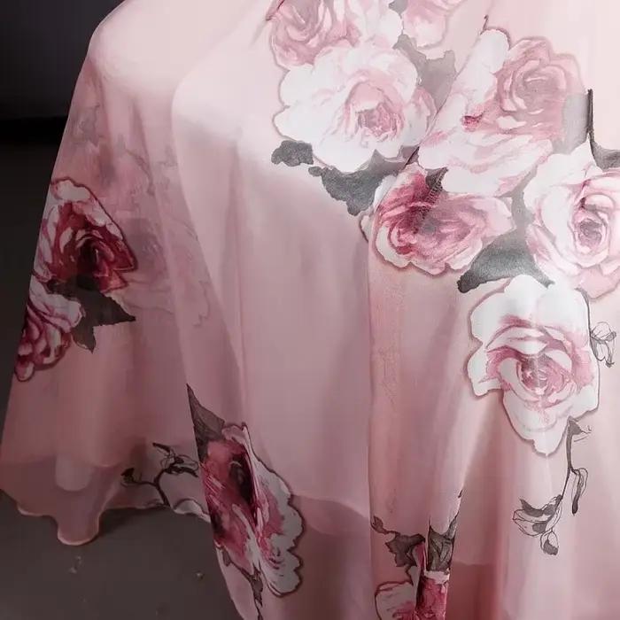 Jupe longue en mousseline de soie pour femmes