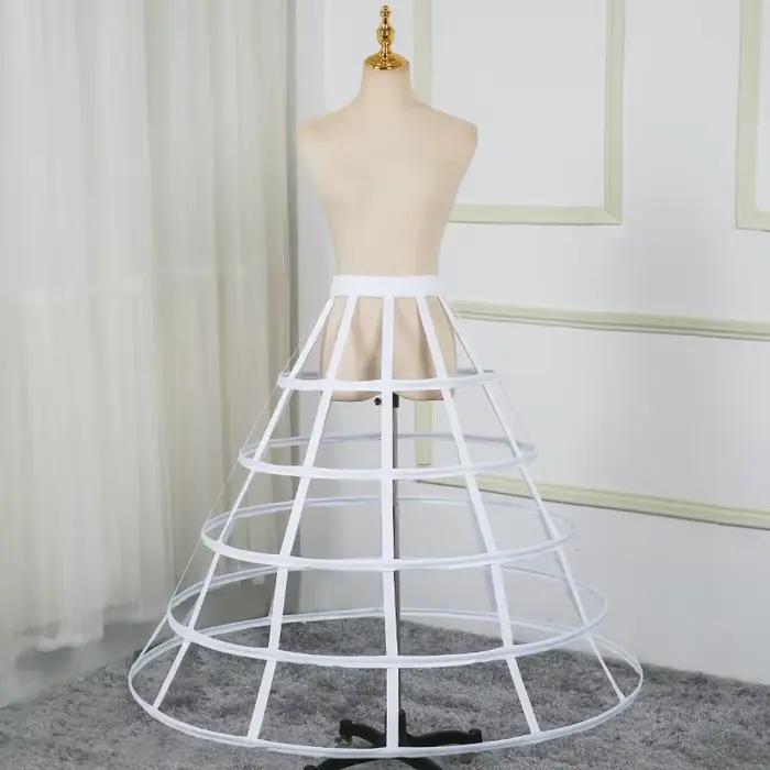 Robe femme sous-jupe Vintage Cage sacoche 5 cerceaux jupe Crinoline Cosplay victorien agitation jupons