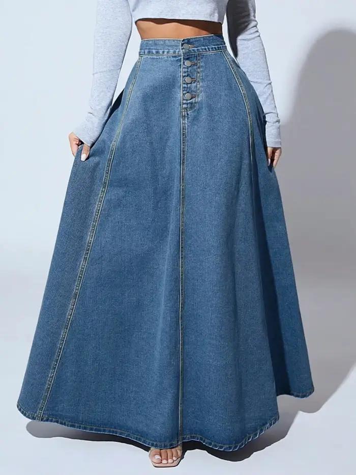 Jupe longue en jean pour femmes