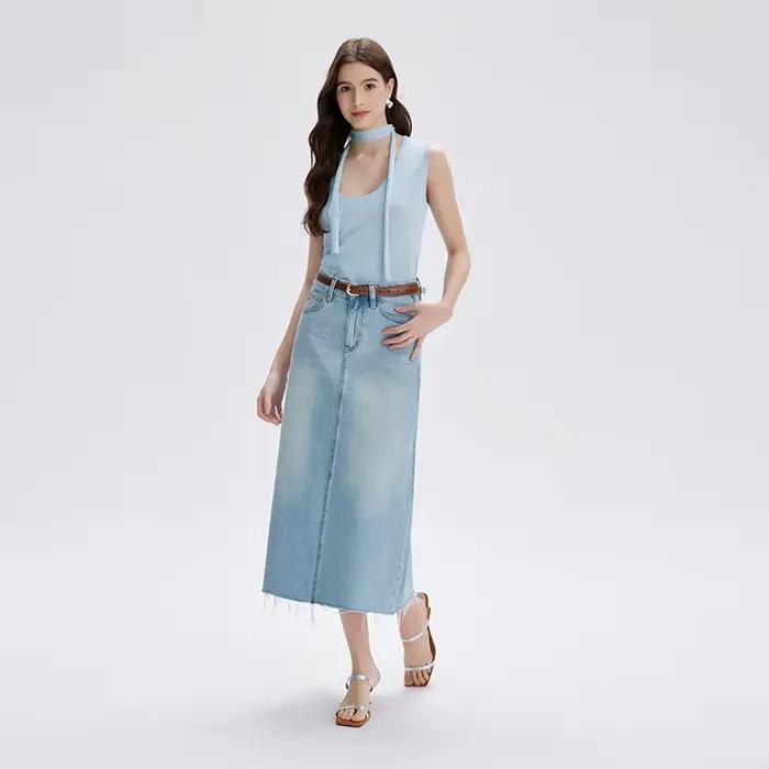 Jupe Cowboy taille haute pour femmes