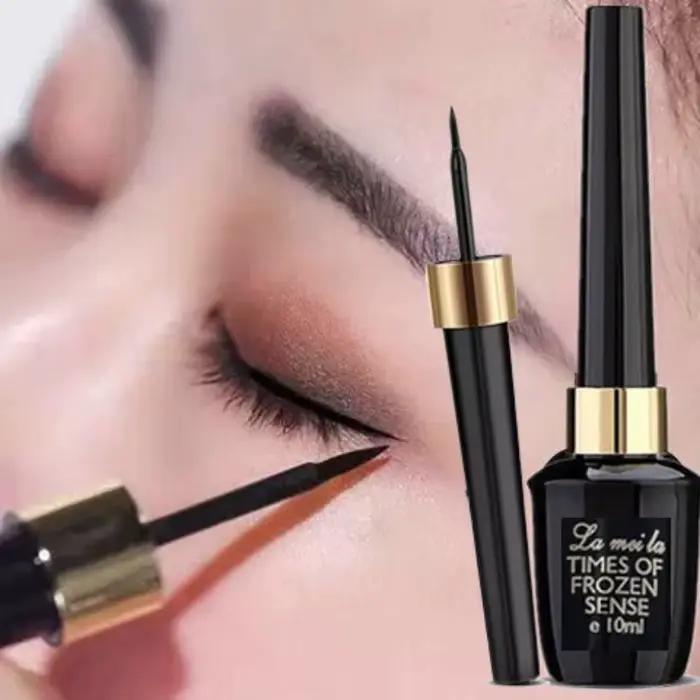 Eyeliner Gel noir longue durée, stylo Eyeliner liquide Ultra-fin à pointe dure et imperméable, outil de maquillage cosmétique Durable à séchage rapide