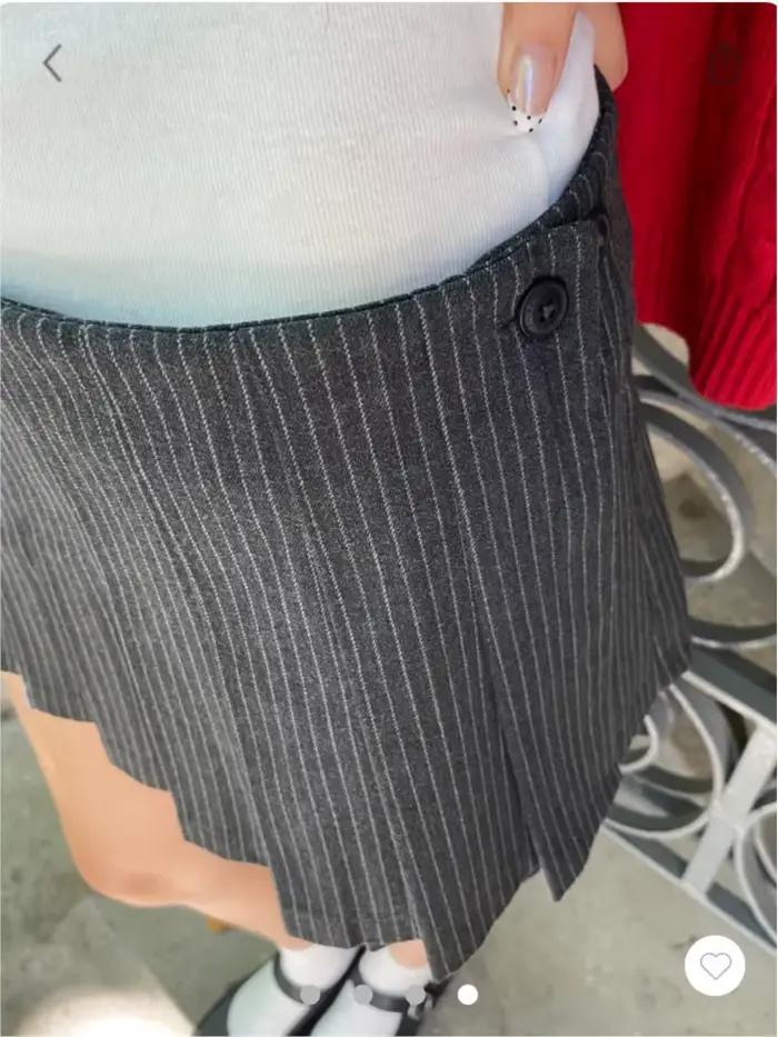 Mini jupe rayée Sexy taille basse pour femmes