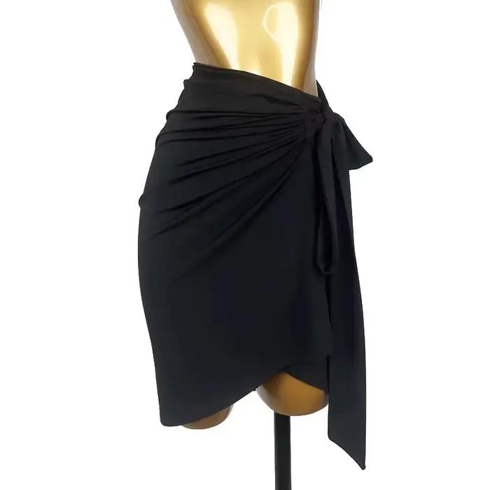 Jupe de danse latine personnalisée, écharpe de hanche pour adulte, une pièce à lacets, tenue d'entraînement, tablier de danse, rideau de pet de joint de taille triangulaire