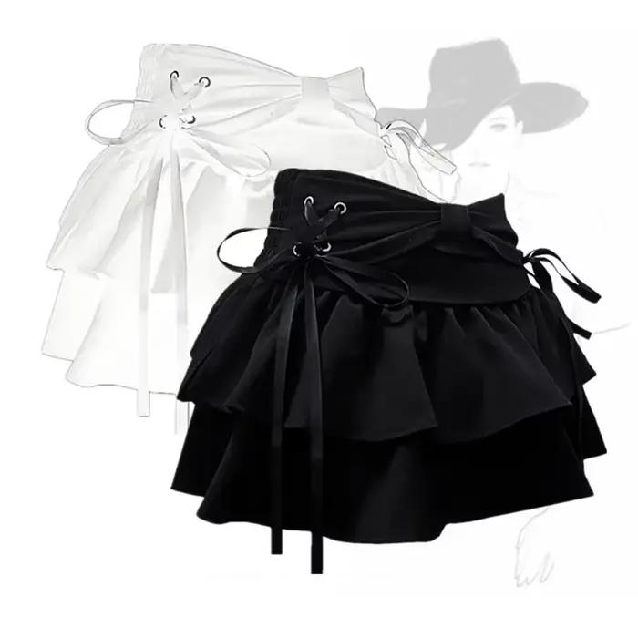 Mini jupe en jean gothique pour femmes
