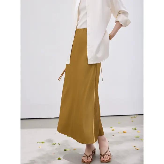 Jupe trapèze en satin VIMLY pour femme