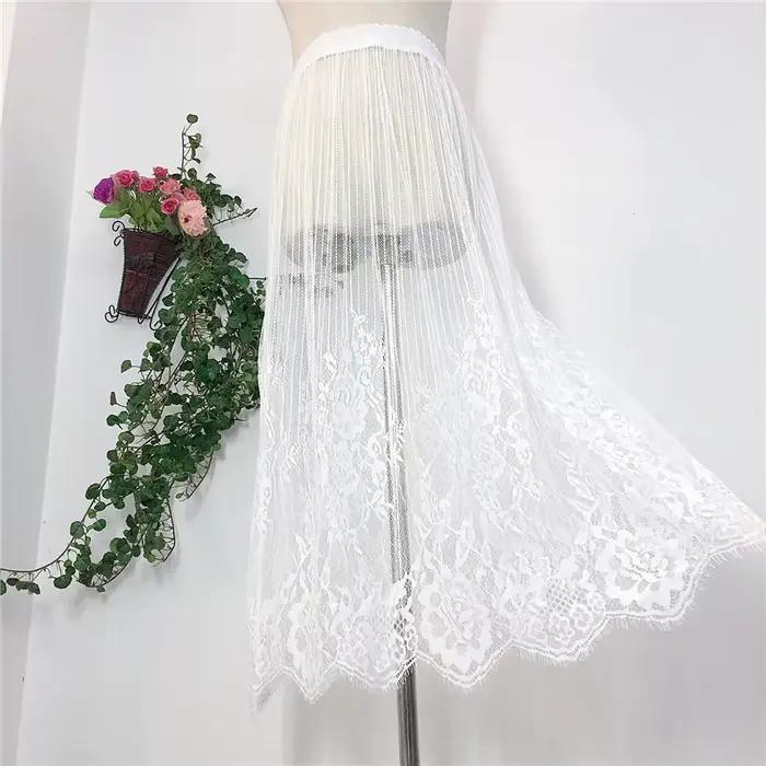 Jupe trapèze en maille de dentelle pour femme