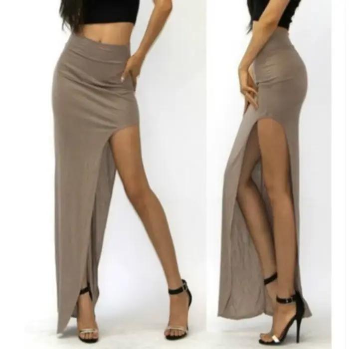 Mode jupes fendues femmes Sexy longues