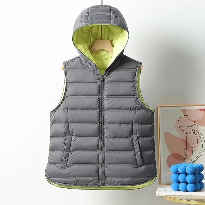 Ultra Light Down glafor Femmes Sans Couture Hiver Outwear Blanc Duvet de Canard Short CombLightweight fibrJacket Femmes VT-303