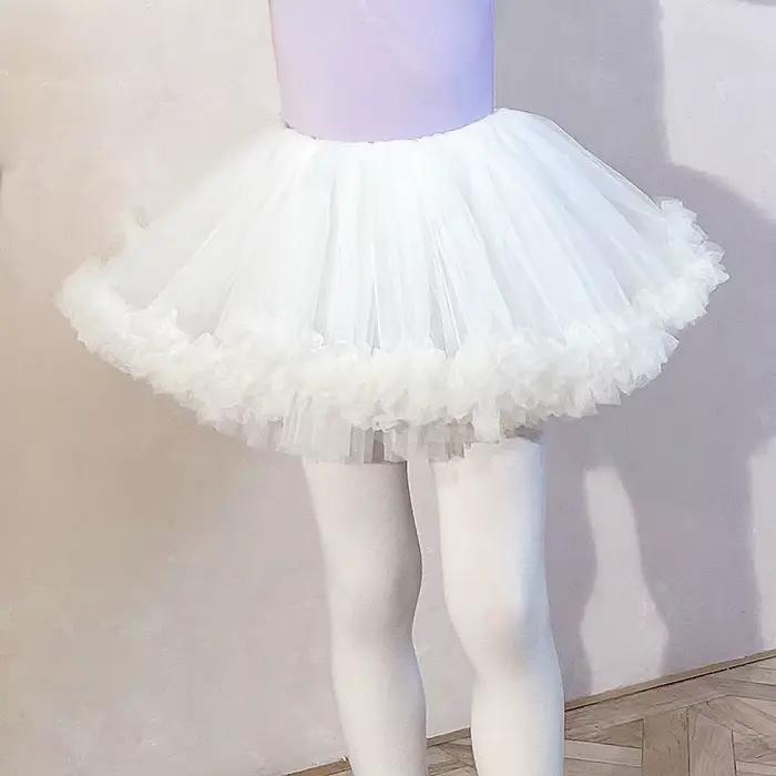 Jupe Tutu filles jupes de danse de Ballet élastiques 4 couches