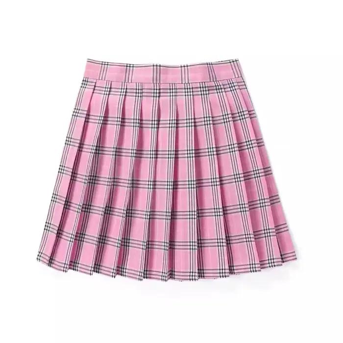 Jupe plissée taille haute préppy plaid pour femmes XS-5XL style écolière danse occasionnelle été hiver
