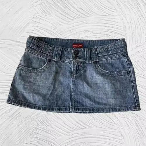 Mini jupe classique en jean bleu pour femmes