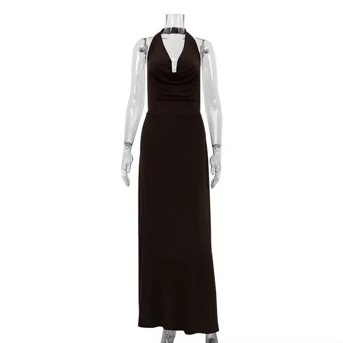 Robe débardeur Sexy à col licou pour femmes