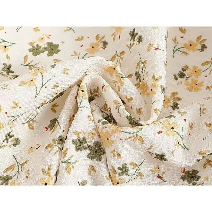 Jupe florale mi-longue en mousseline de soie pour femmes