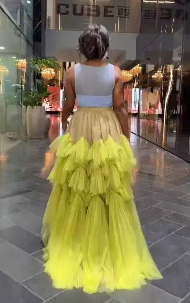 Jupe en Tulle superposée multicolore