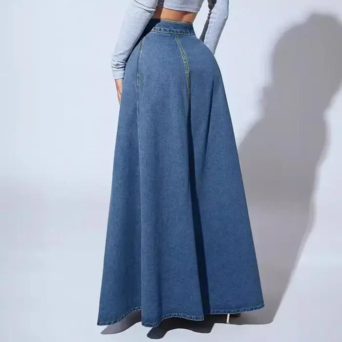 Jupe longue en jean pour femmes