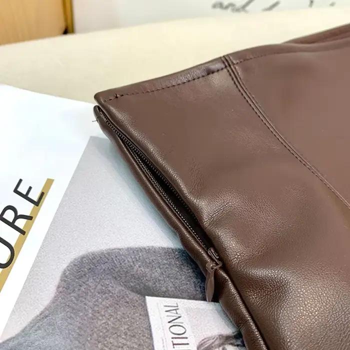 Jupes vintage en faux cuir PU pour femmes