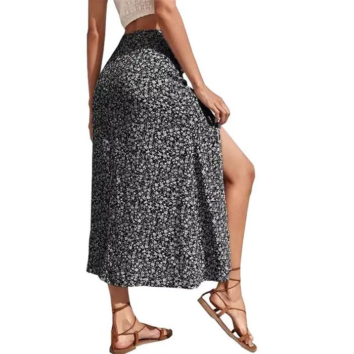 Jupe longue à imprimé Floral pour femmes