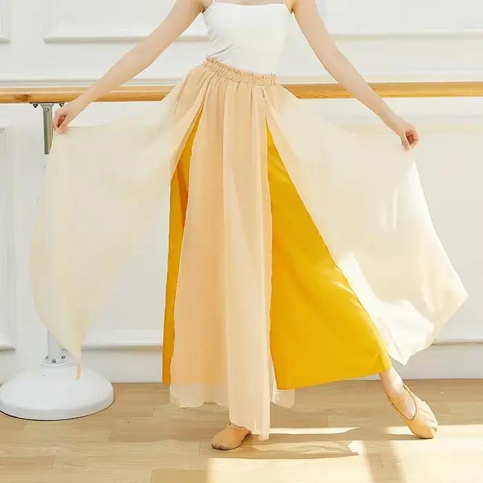 Pantalon en Mousseline de Soie Satin pour Femmes Taille Haut, Confortable, Élégant, Doux, Ample, Moderne, Danse, Yoga, Occasions Spéciales