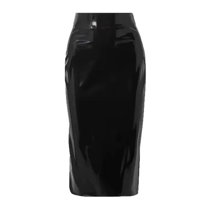 Jupe longue élégante en cuir PU
