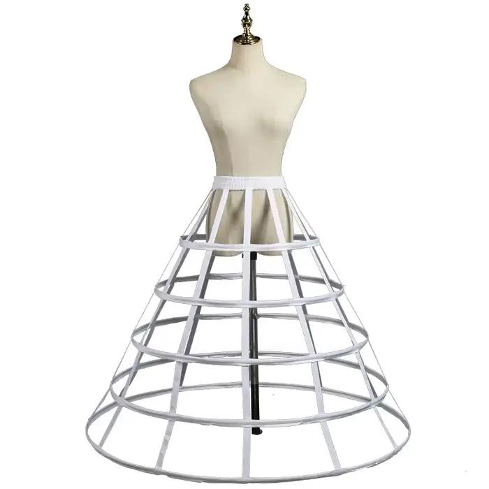 Robe femme sous-jupe Vintage Cage sacoche 5 cerceaux jupe Crinoline Cosplay victorien agitation jupons