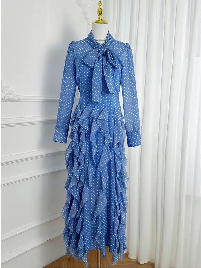 Robe Maxi en mousseline de soie pour femmes