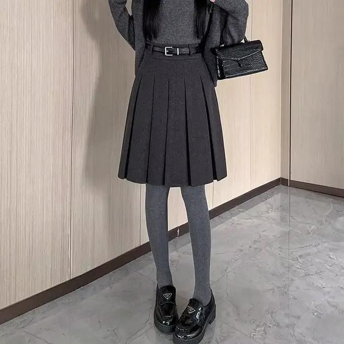Jupe plissée de Style collégial pour femmes