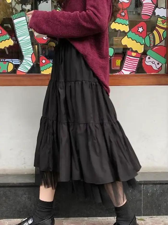 Jupe longue en tulle pour femme