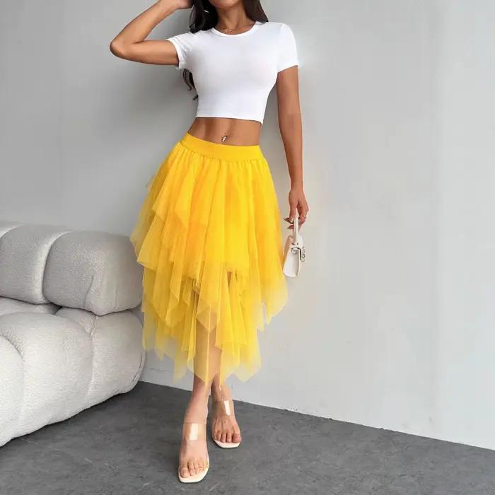 Jupe de soirée en Tulle pour femmes