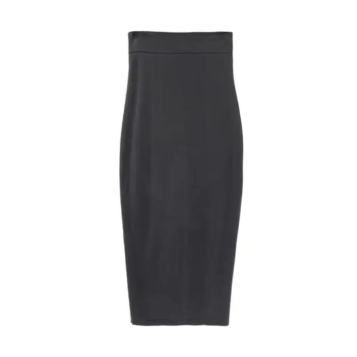 QOERLIN – jupe en cuir PU pour femme