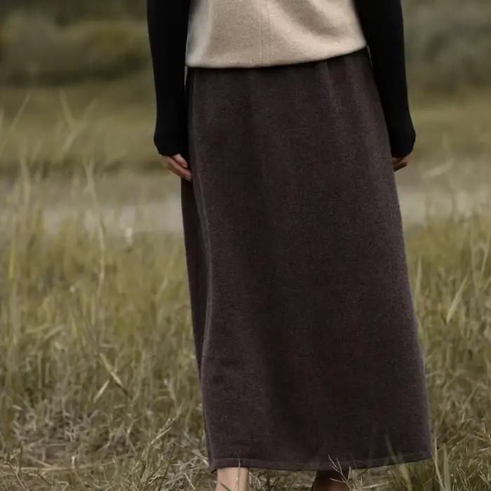 Jupe en laine mérinos pour femme