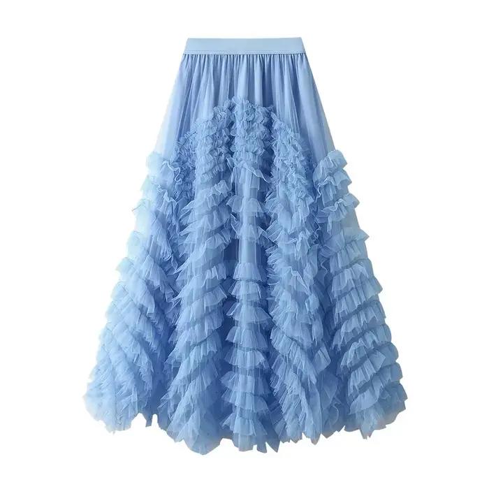 Jupe Maxi en Tulle à Plusieurs Niveaux pour Femme
