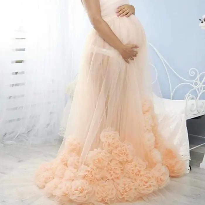 Jupe tutu en tulle à fleurs roses pour femme