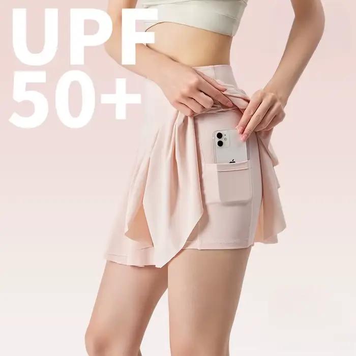 Jupe de tennis plissée taille haute pour femme
