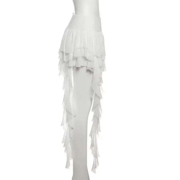 Jupe-short asymétrique bohème taille haute pour femme