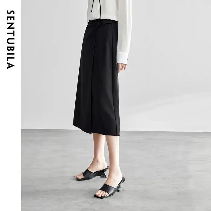 Jupes portefeuille élégantes SENTUBILA pour femmes – Collection Printemps-Automne 2026 – Tenue de bureau chic