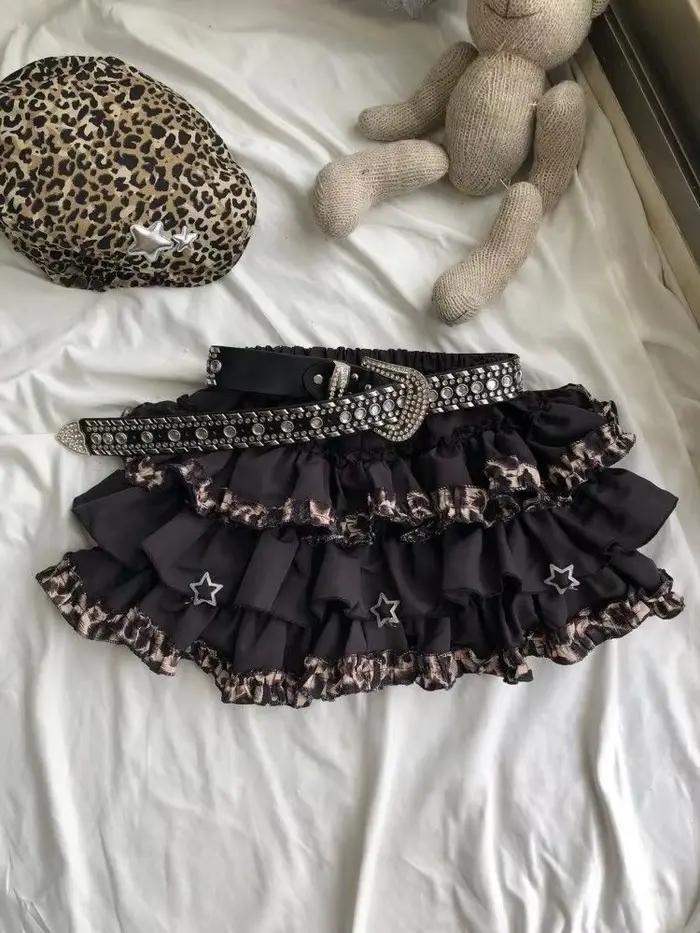 Jupe Punk croix femme vêtements robe courte Goth années 90 Y2K Kawaii Vintage japon Harajuku