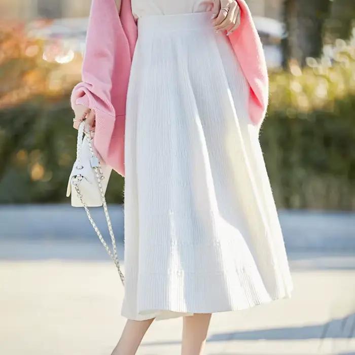 Nouvelle jupe en pure laine automne-hiver
