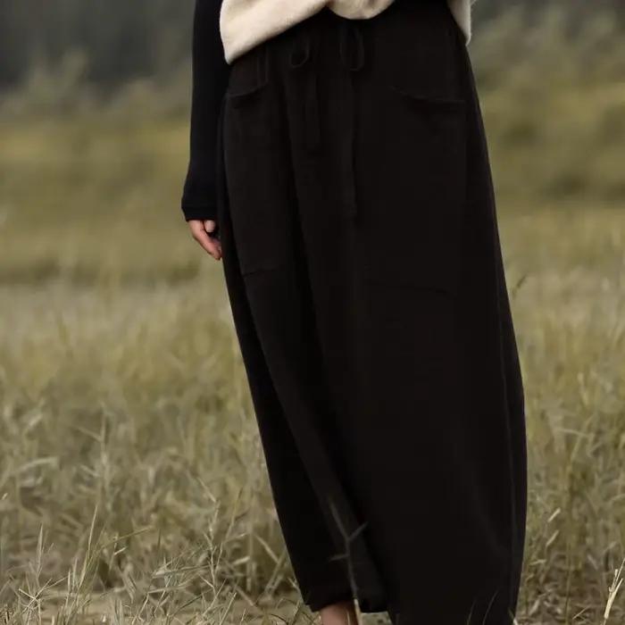 Jupe en laine mérinos pour femme