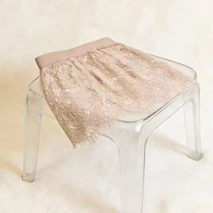 Mini-jupe sexy transparente en dentelle et résille