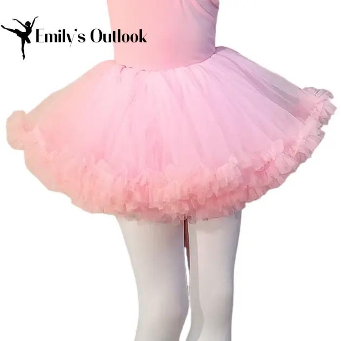 Jupe Tutu filles jupes de danse de Ballet élastiques 4 couches