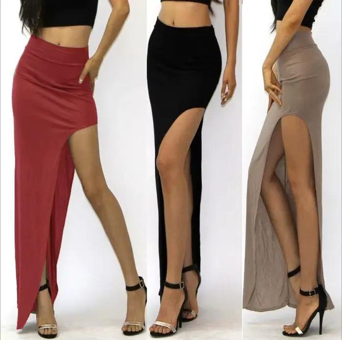Mode jupes fendues femmes Sexy longues