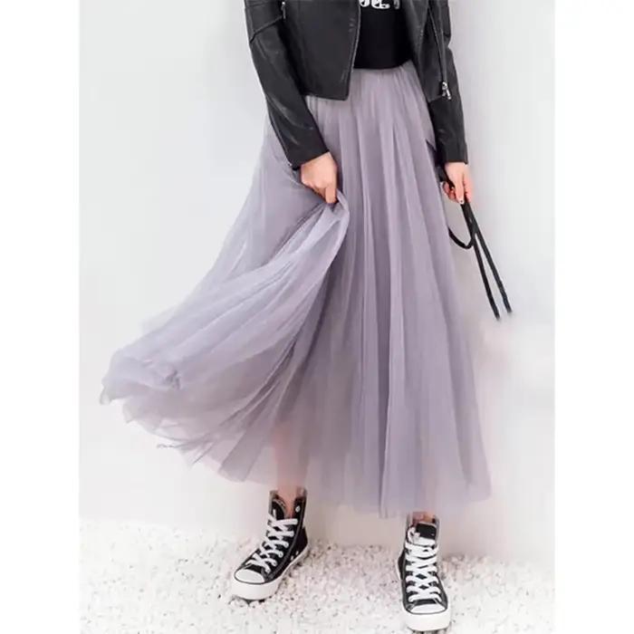 Nouvelle Jupe Vintage en Tulle pour Femme