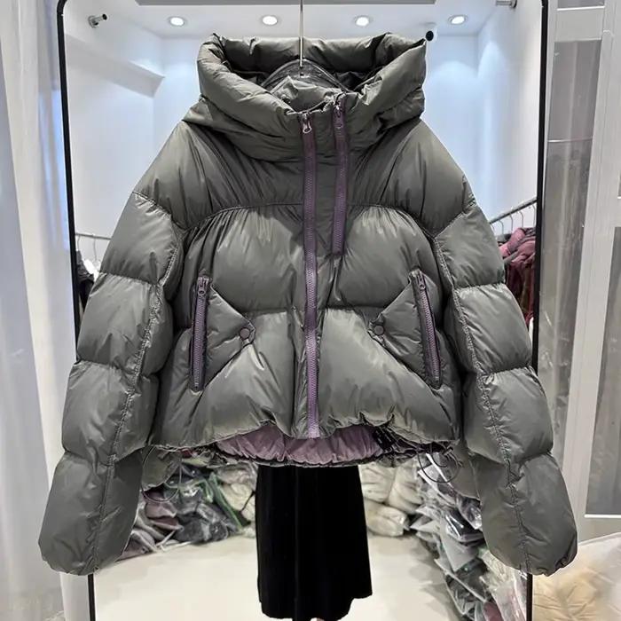 Doudoune automne hiver femmes manteau bouffant Vintage à manches longues à capuche Parkas femme décontracté épaissir chaud doudoune