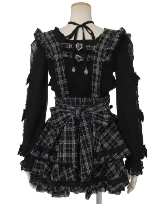 Liz jupe Style japonais produit en série nouveau doux mignon Lolita dentelle Patchwork gâteau sangle
