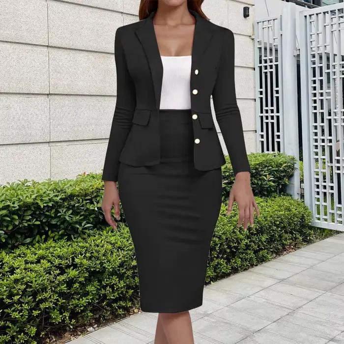 Ensemble de costume jupe d'affaires pour femmes