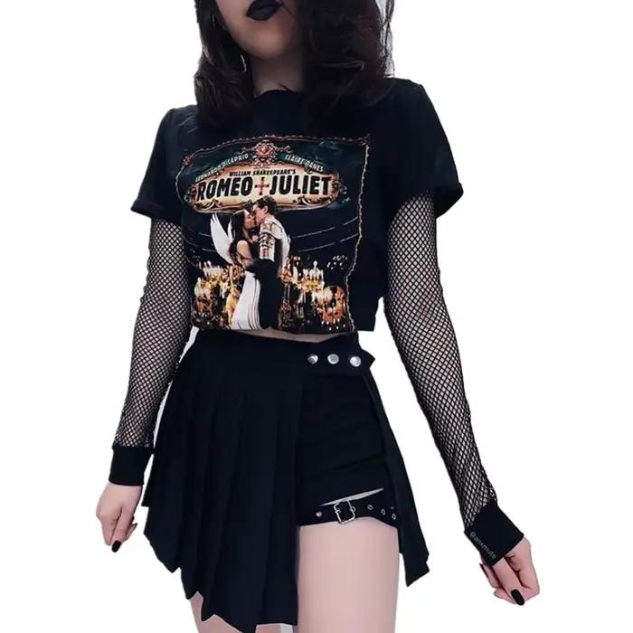 Jupe gothique plissée de Style foncé