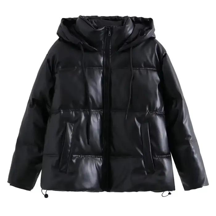 Manteau froid d'hiver pour femmes, vestes d'hiver pour femmes, Parkas chauds en cuir PU, manteau d'hiver Promotion, vêtements d'extérieur pour femmes, 2023