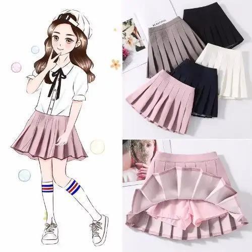 Ensemble jupe plissée Preppy pour filles