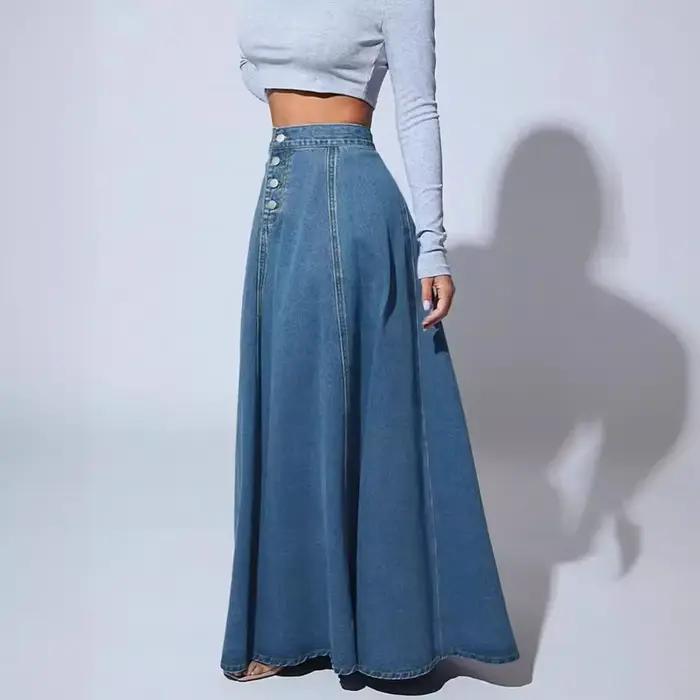 Jupe longue en jean pour femmes