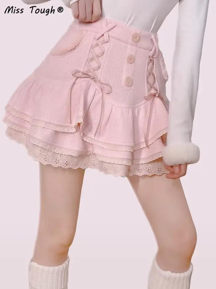Mini jupe japonaise Sweet Lolita pour femme